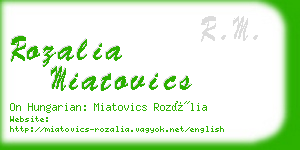 rozalia miatovics business card